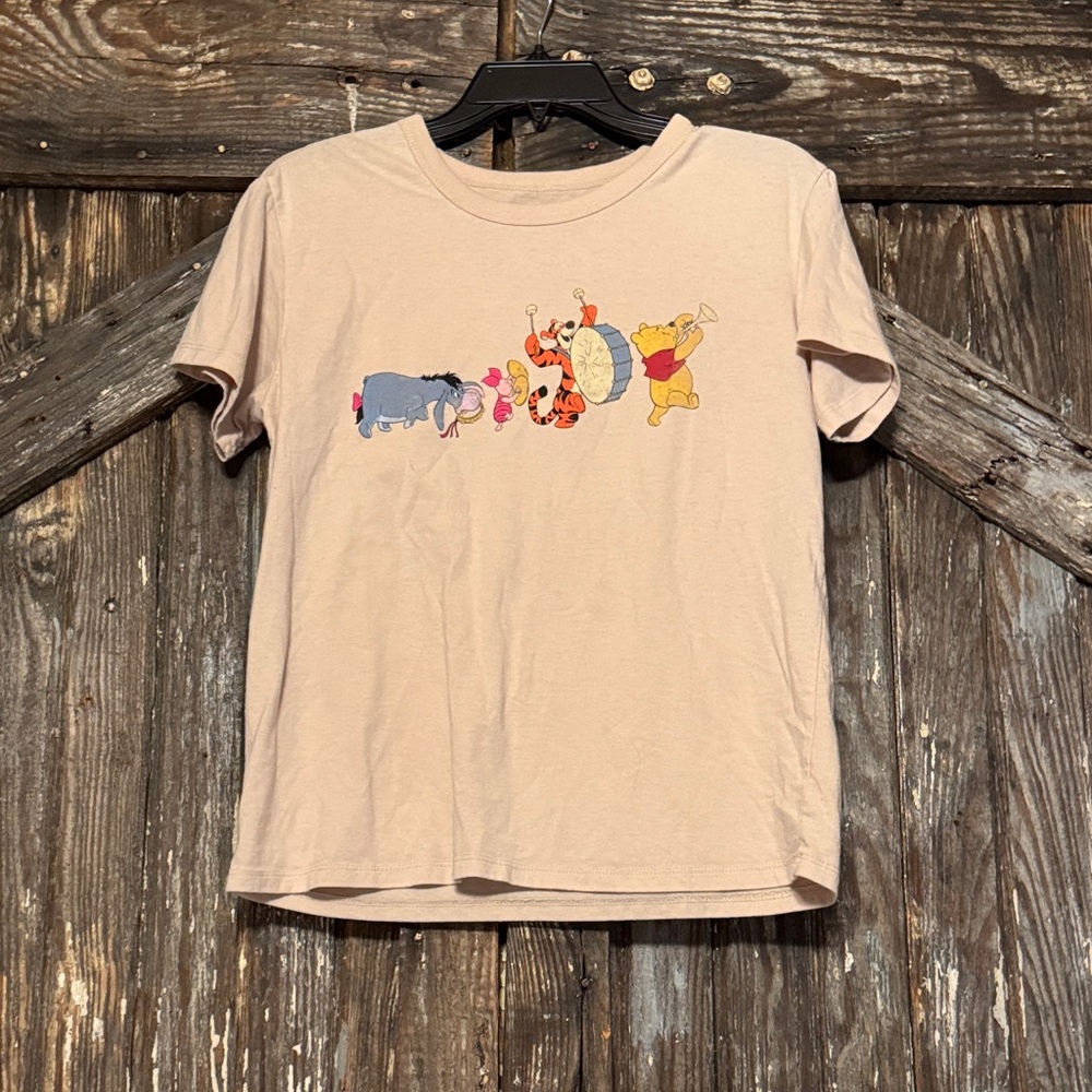Disney Winnie the Pooh Tan T-Shirt with Character Design